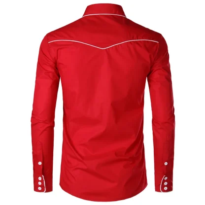 Elegant Embroidery Western Shirt - Image 3