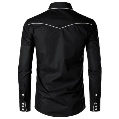 Elegant Embroidery Western Shirt - Image 7