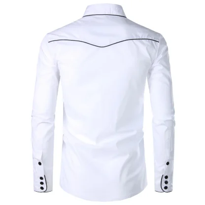 Elegant Embroidery Western Shirt - Image 6
