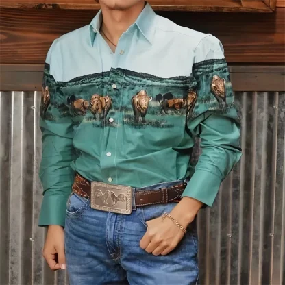 Men's Printed Western Shirts - Image 9