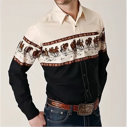 Men's Printed Western Shirts - Image 4