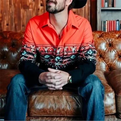 Men's Printed Western Shirts - Image 13