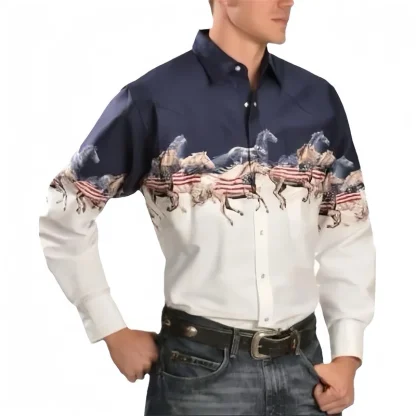 Men's Printed Western Shirts - Image 6