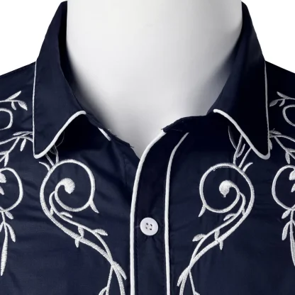 Elegant Embroidery Western Shirt - Image 9
